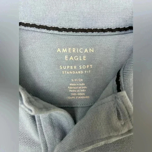 2/$12 American Eagle AE Mens Soft Standard Fit Short Sleeve Polo Shirt Small - Picture 4 of 14